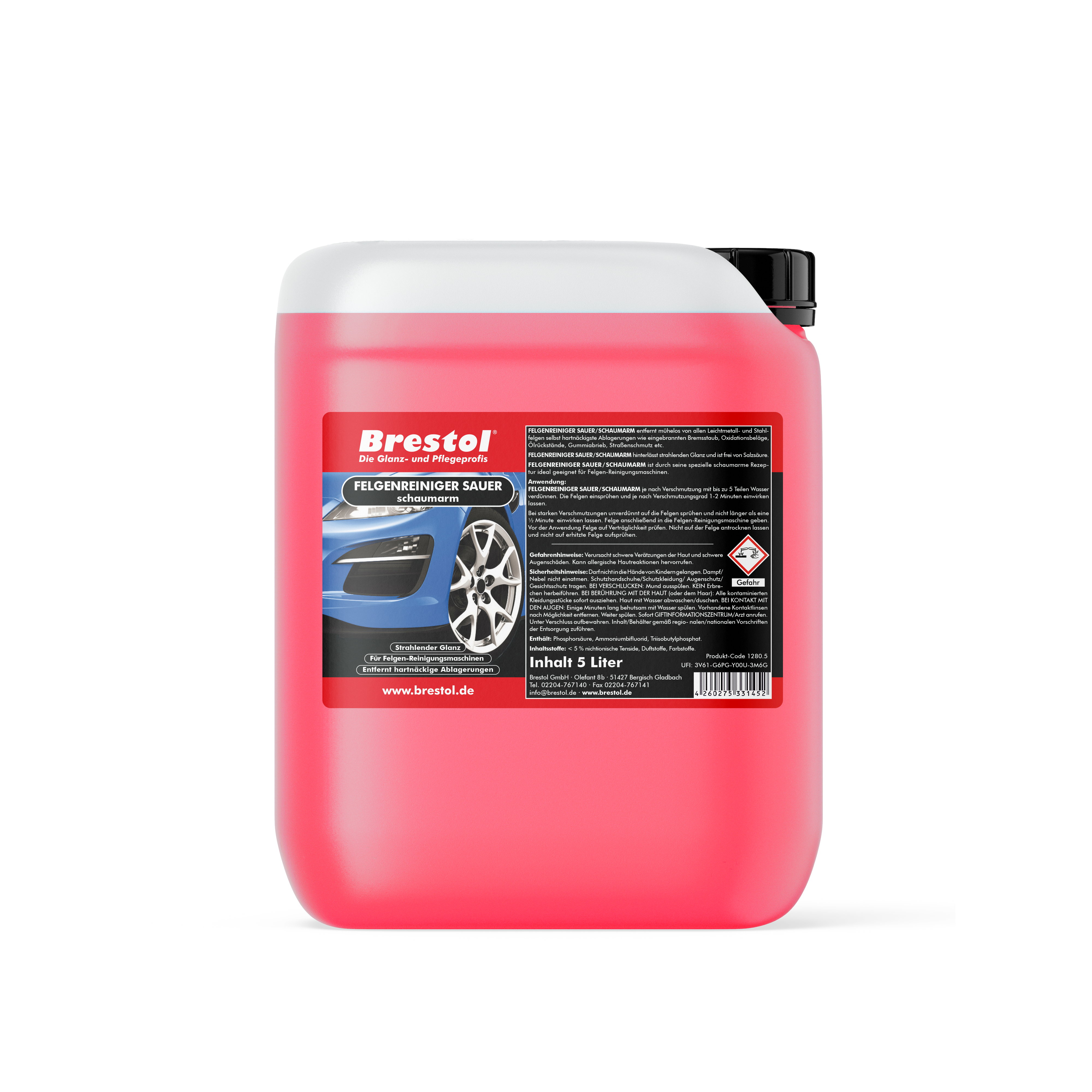 felgenreiniger sauer schaumarm 5 liter