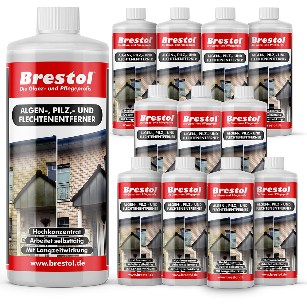 Algenentferner Flechtenentferner 1 Liter 12er Set Brestol