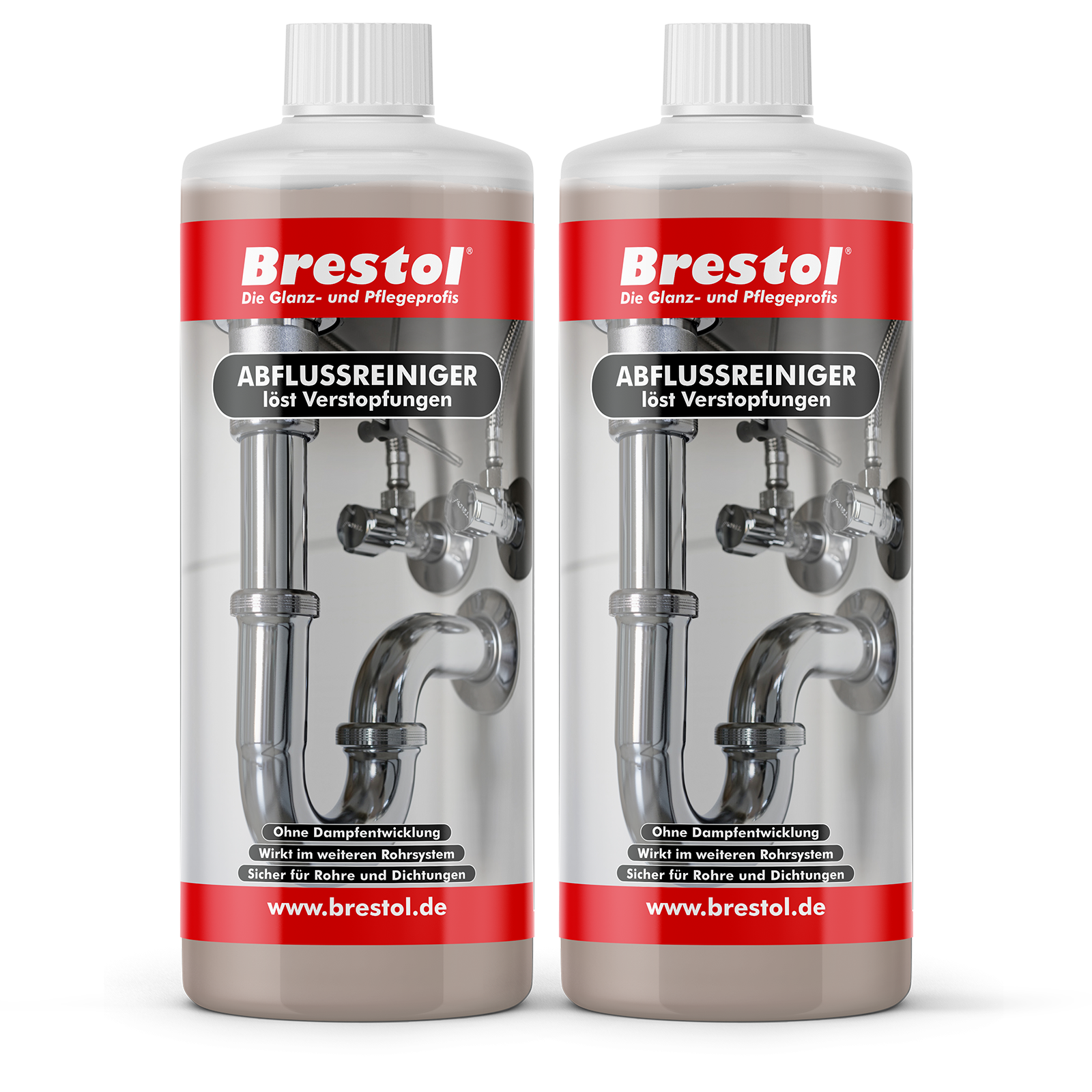Abflussreiniger Rohrreiniger Abflussfrei 1000 ml 2er Set Brestol