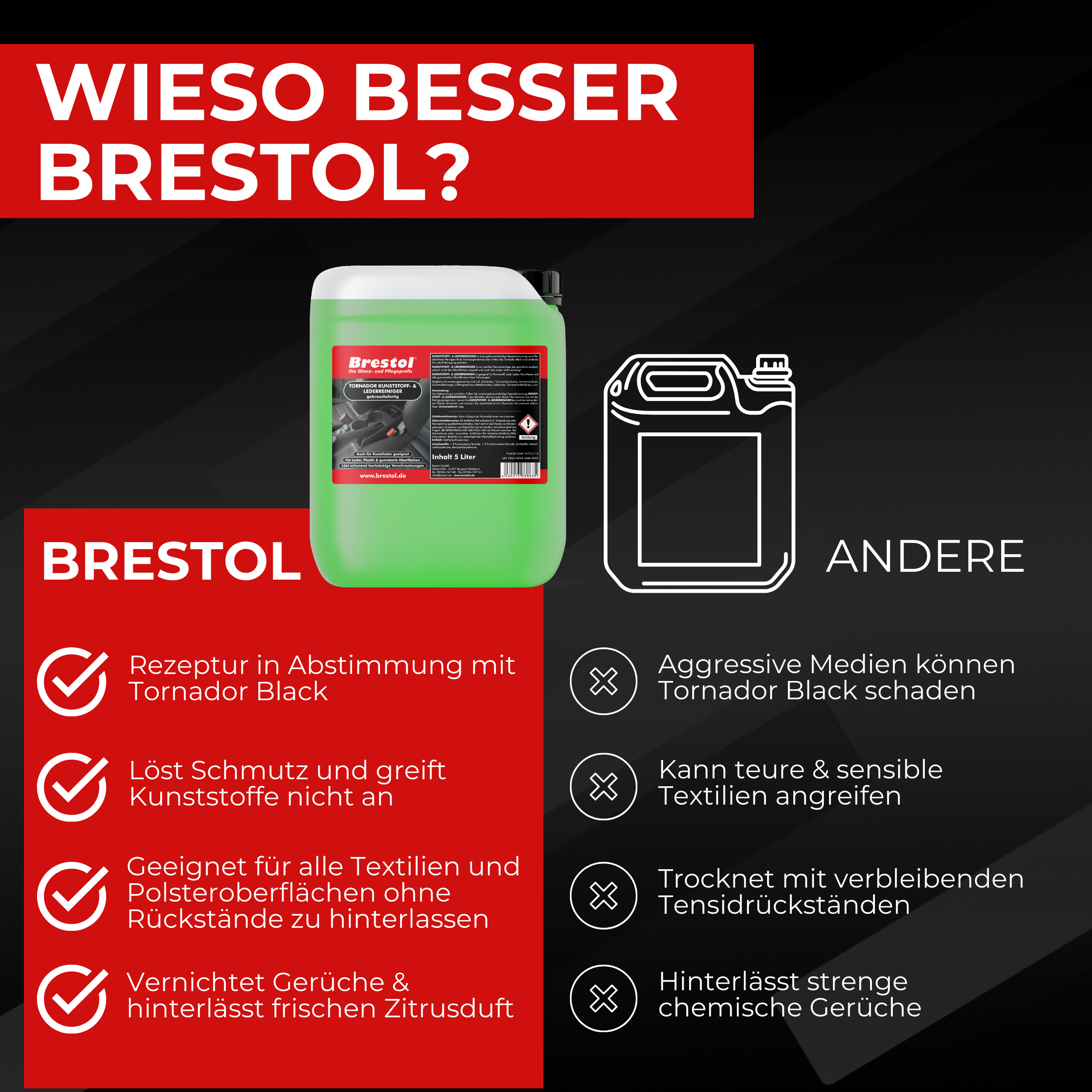 Kunststoff lederreiniger fuer Reinigungspistolen Infobild 4 Brestol