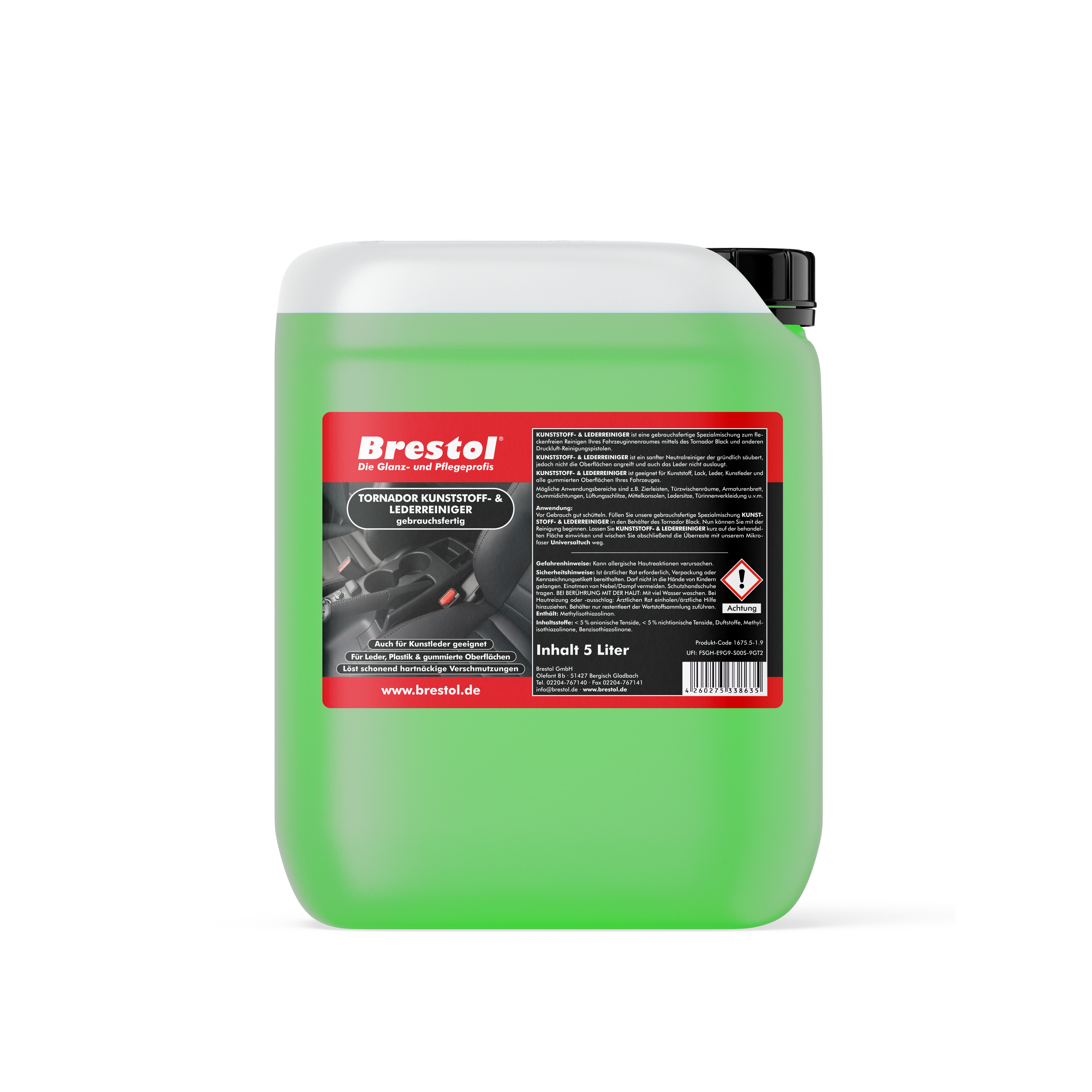 Kunststoff lederreiniger fuer Reinigungspistolen 5 L Brestol
