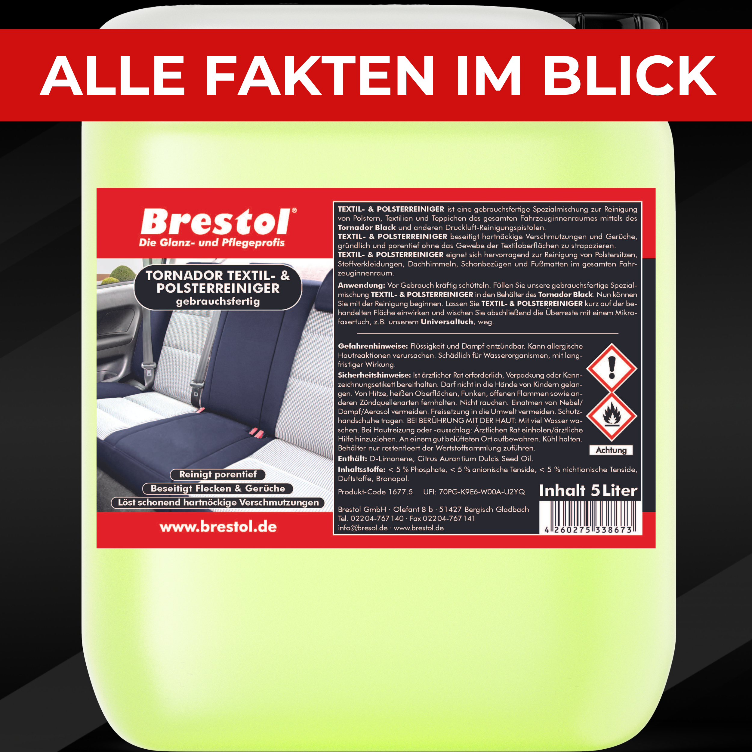 Polsterreiniger für Reinigungspistolen Infobild 5 Brestol